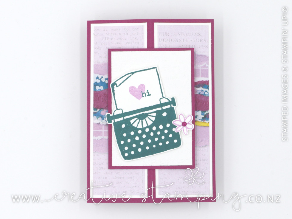 Just My Type Swinging Easel Card Just My Type Swinging Easel Card