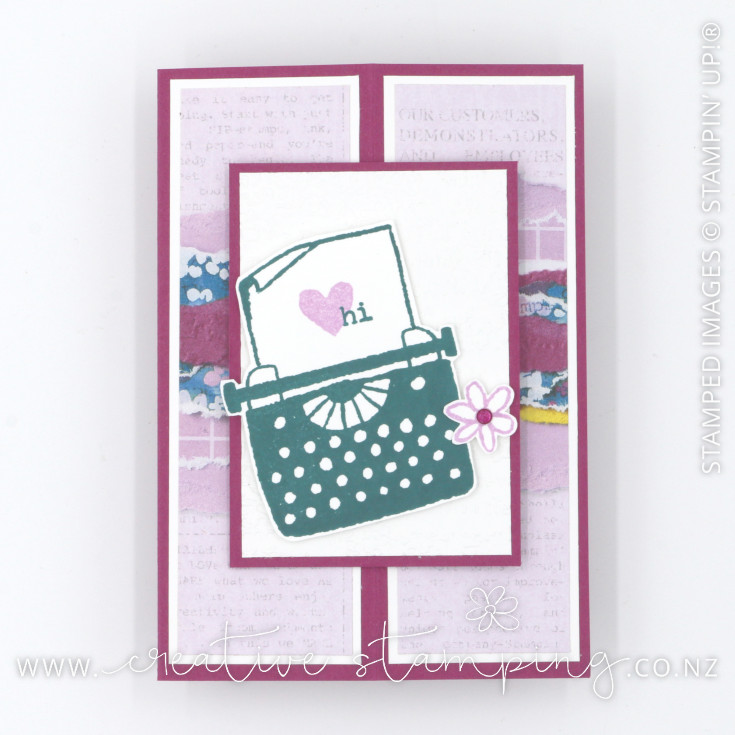 Just My Type Swinging Easel Card