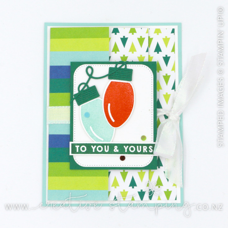 Merry and Bright Triple Fold Christmas Card