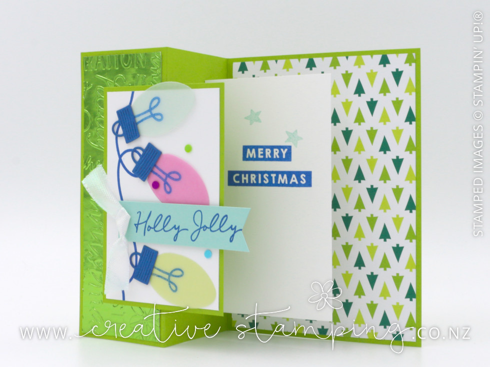 Merry & Bright Double-Decker Pop-Out Christmas Card Merry & Bright Double-Decker Pop-Out Christmas Card