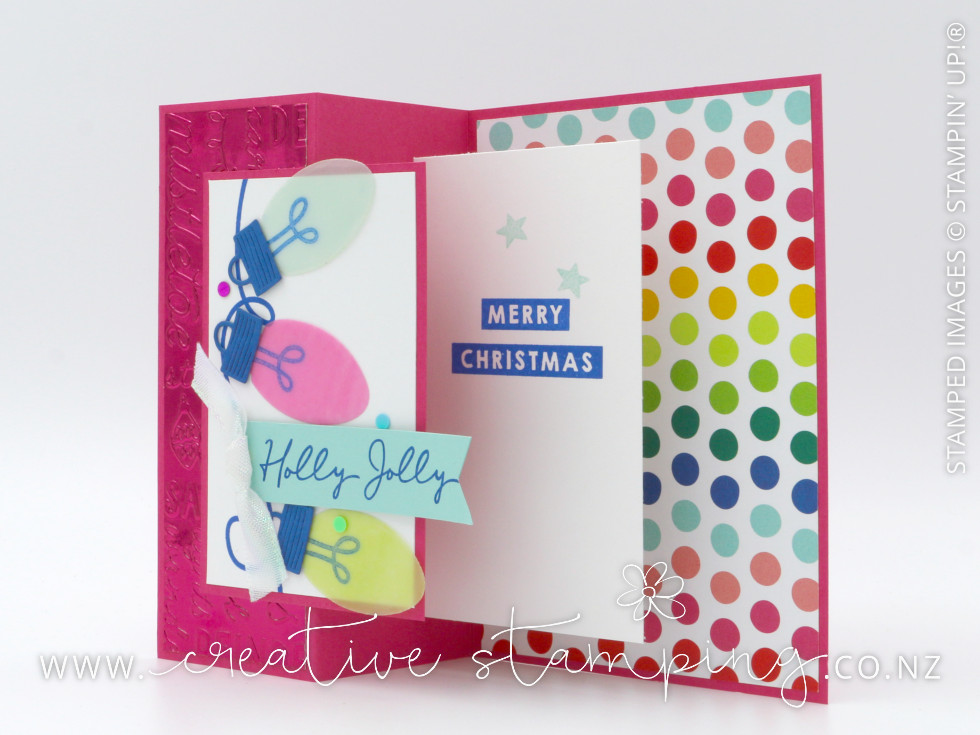 Merry & Bright Double-Decker Pop-Out Christmas Card Merry & Bright Double-Decker Pop-Out Christmas Card