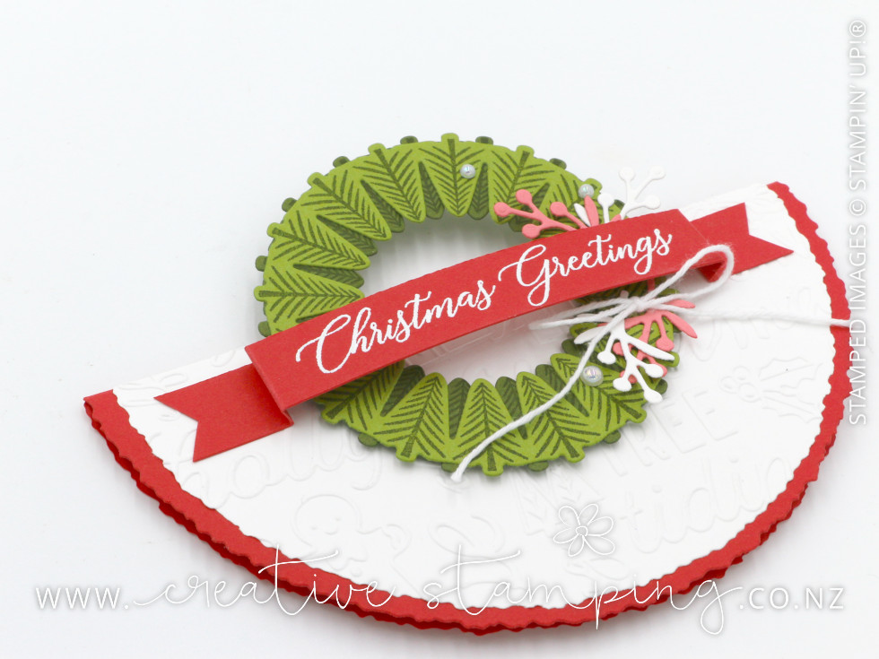 Wishes All Around Wreath Rocker Christmas Card