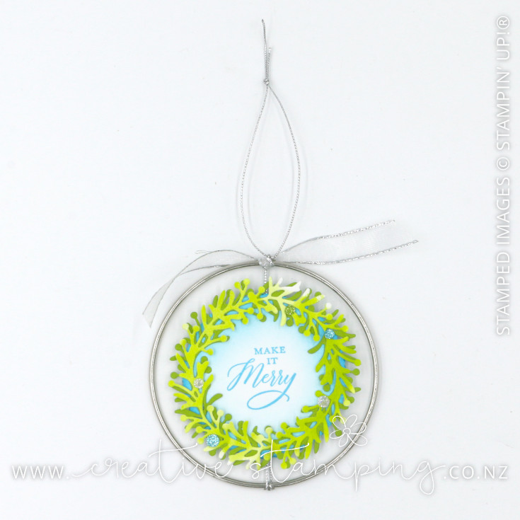 Wishes All Around Wreath Rocker Christmas Card