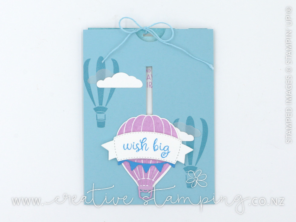 Hot Air Balloon Birthday Slider Card
