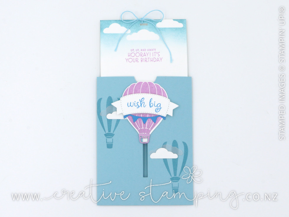 Hot Air Balloon Birthday Slider Card