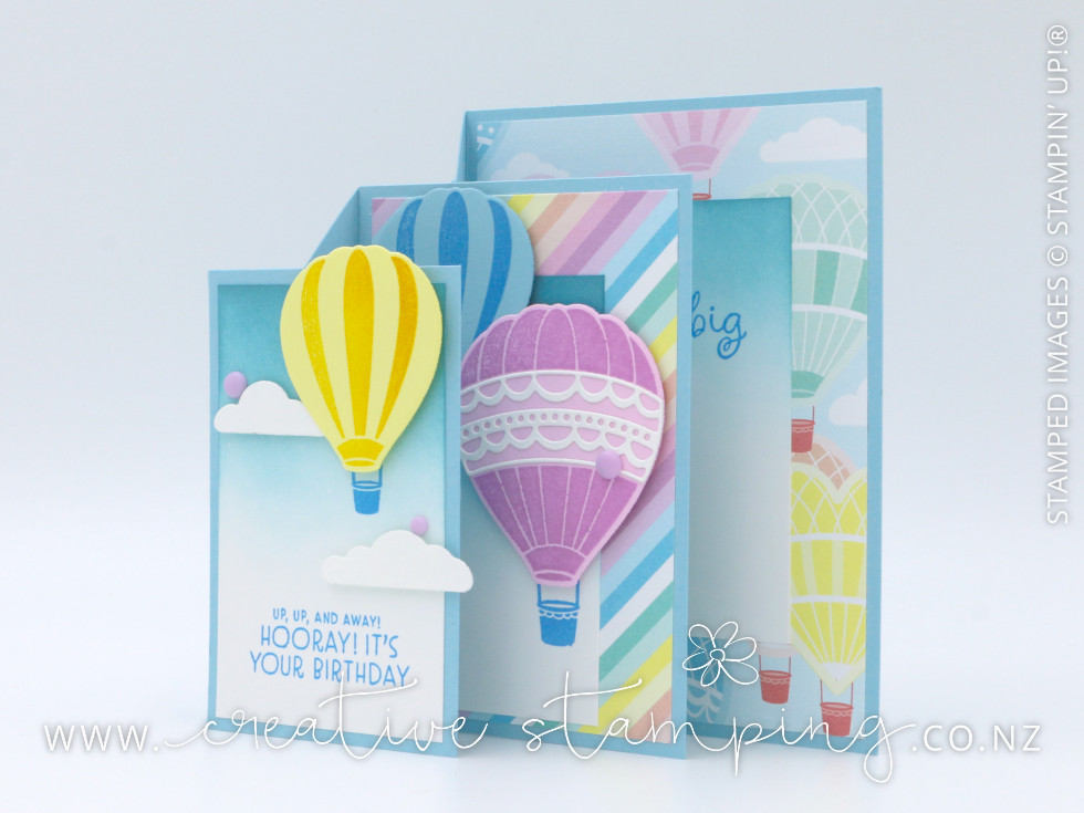 Hot Air Balloon Cascading Pleats Birthday Card Hot Air Balloon Cascading Pleats Birthday Card