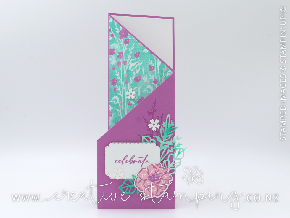 Unbounded Beauty Z-Fold Slimline Birthday Card