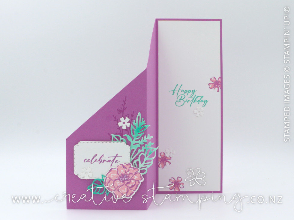 Unbounded Beauty Z-Fold Slimline Birthday Card