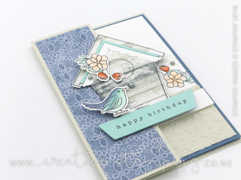 Country Birdhouse Z-Fold Birthday Card