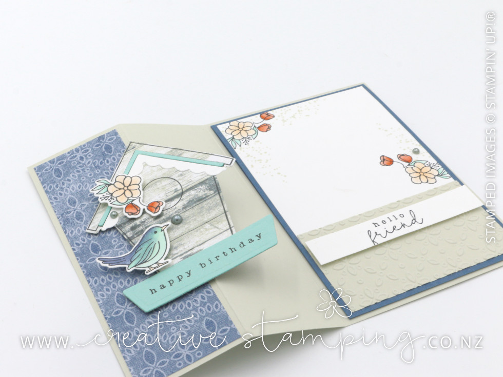 Country Birdhouse Z-Fold Birthday Card