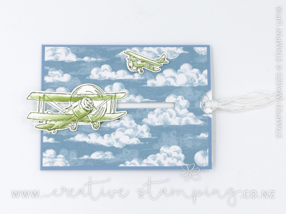 Adventurous Sky Aeroplane Slider Birthday Card