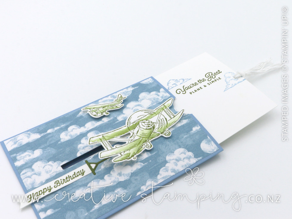 Adventurous Sky Aeroplane Slider Birthday Card