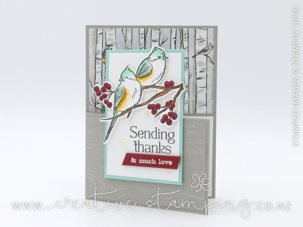 Winterly Tree Tops Dutch Door Thank You Card