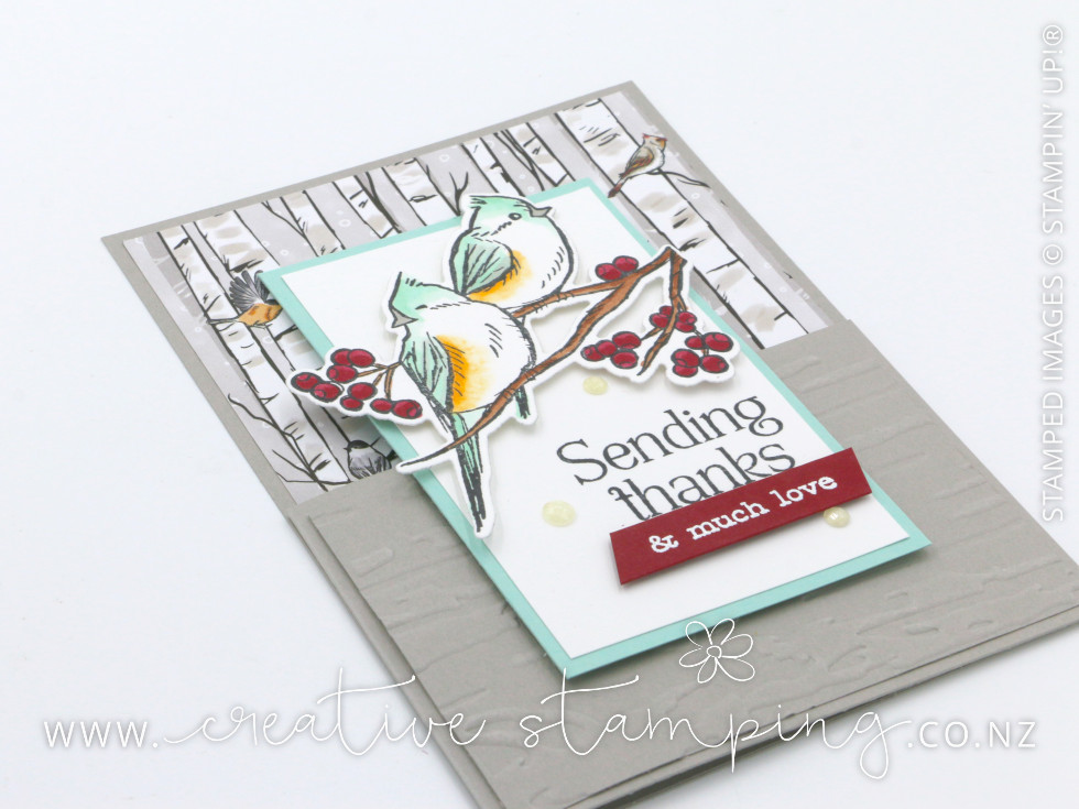 Winterly Tree Tops Dutch Door Thank You Card