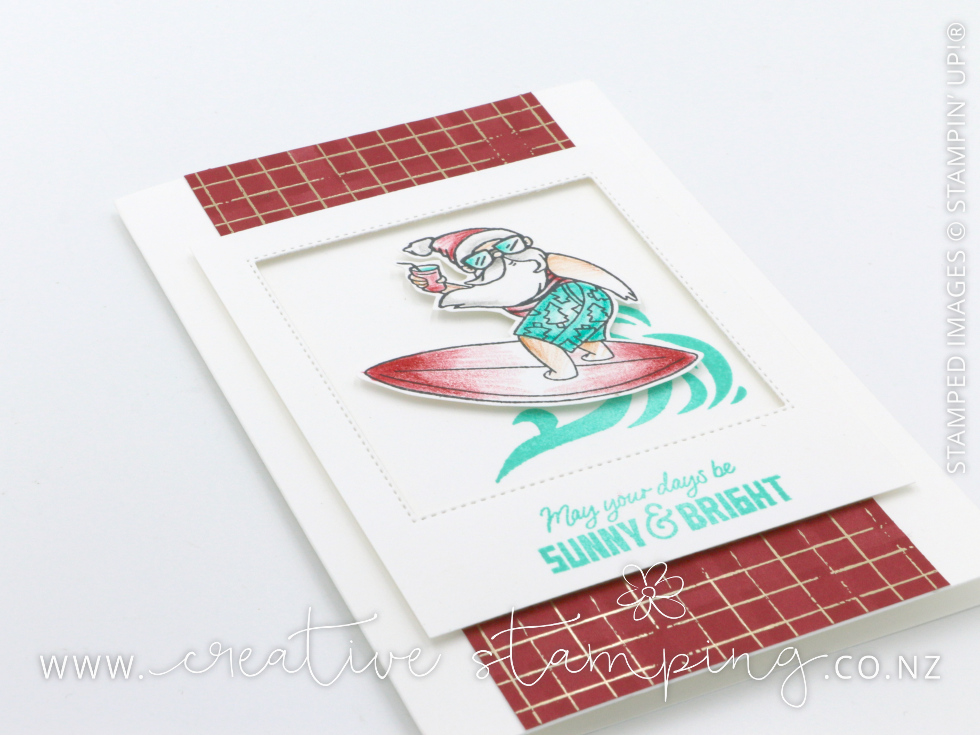 Surfing Santa Christmas Card