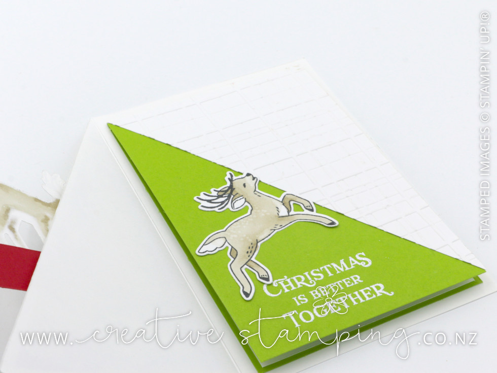 Reindeer Fun Diagonal Front Christmas Card