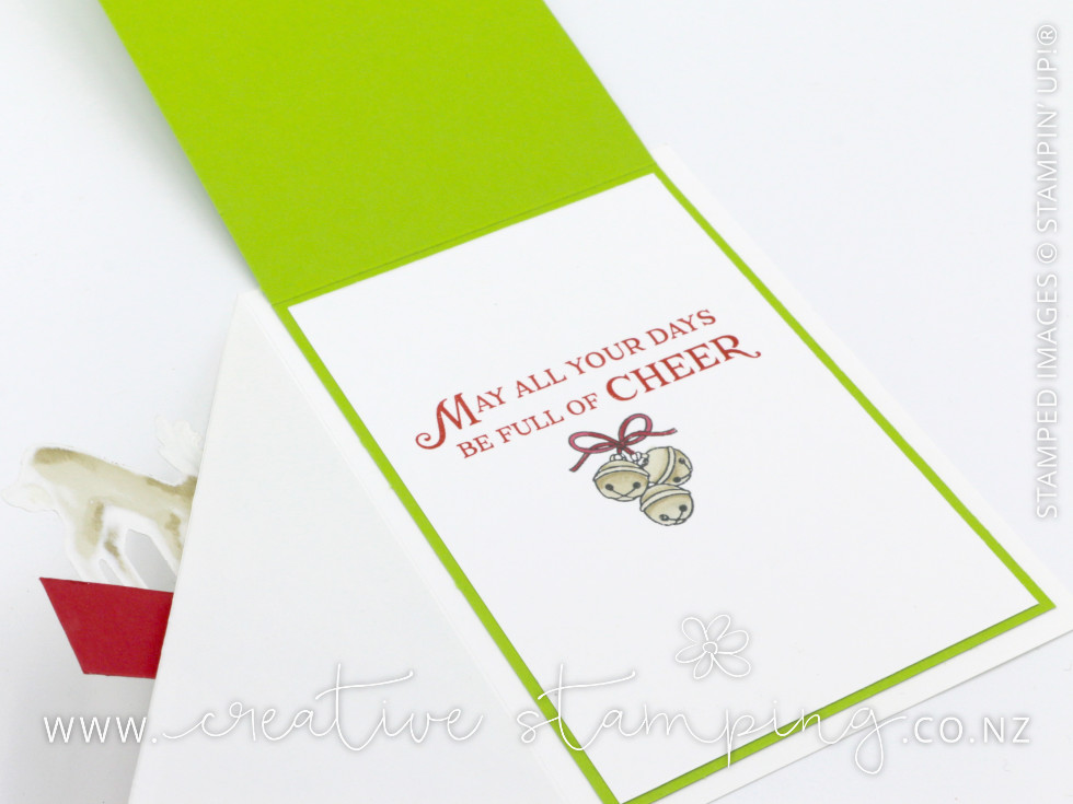 Reindeer Fun Diagonal Front Christmas Card