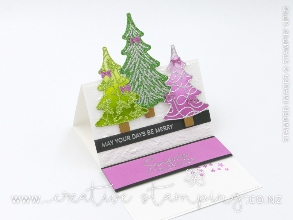 Decorative Trees Easel Christmas Card Decorative Trees Easel Christmas Card