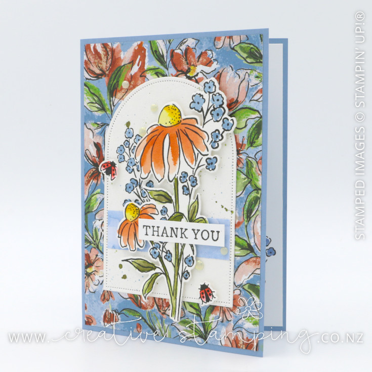 Mixed Florals Watercoloured Thank You Card