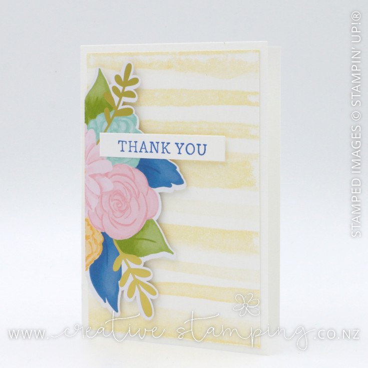 Painted Stripes Thank You Note Card