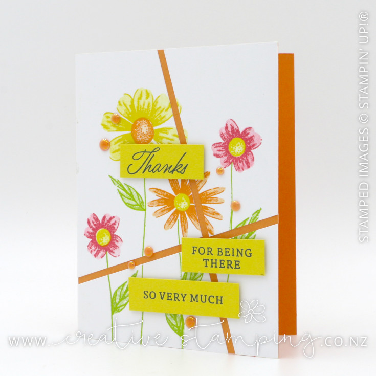 Impressions Abloom Split Background Thank You Card