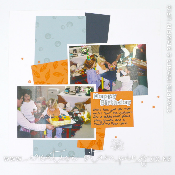 Impressions Abloom Birthday Scrapbooking Layout