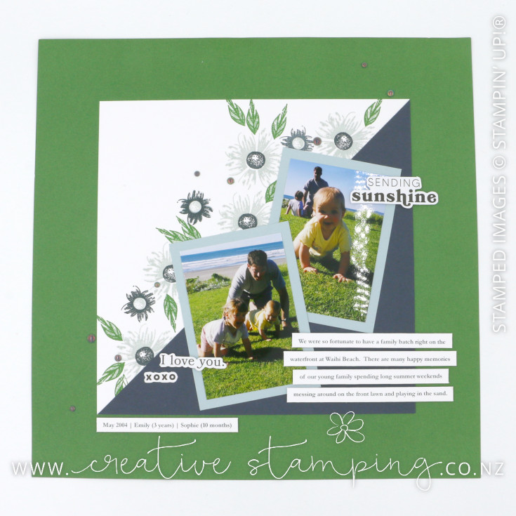 Impressions Abloom Beach Holiday Scrapbooking Layout