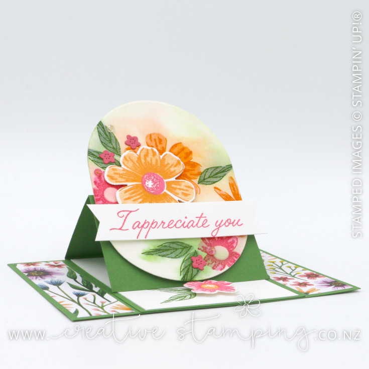 Floral Impressions Centre-Easel Thank You Card