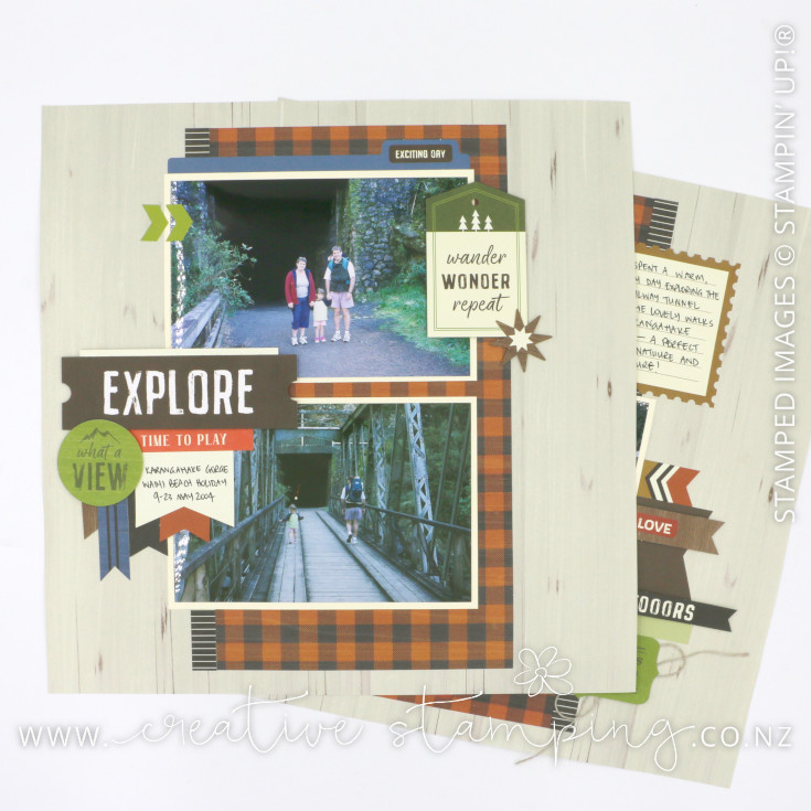 Weekend Adventures Scrapbooking Layout