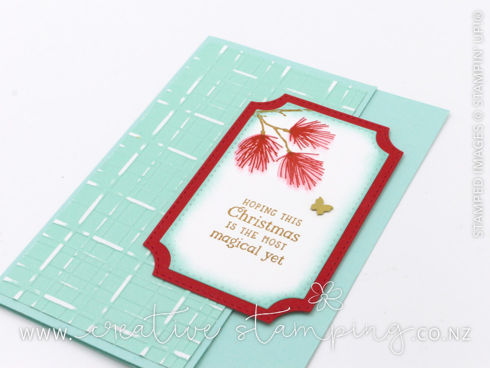 Branching Out Pōhutukawa Latched Fun-Fold Christmas Card