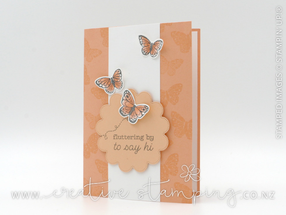 All Aflutter Greeting Card in Crisp Cantaloupe