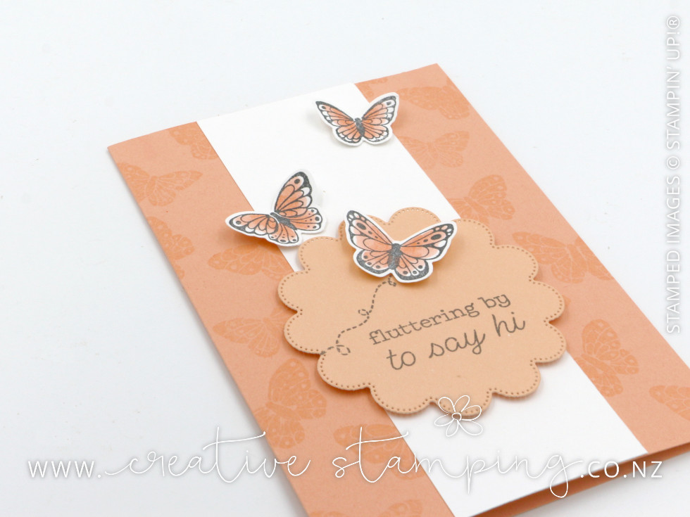 All Aflutter Greeting Card in Crisp Cantaloupe