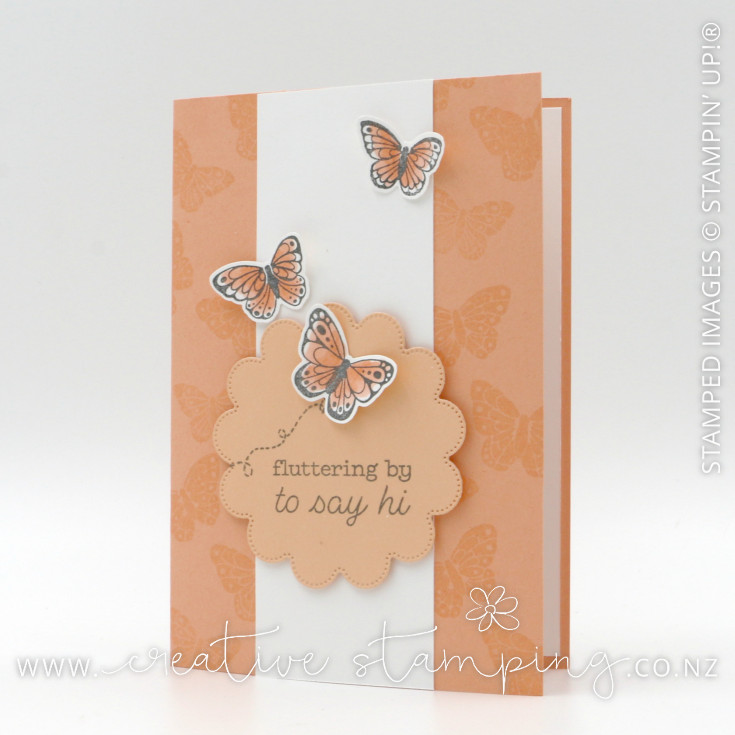 All Aflutter Greeting Card in Crisp Cantaloupe