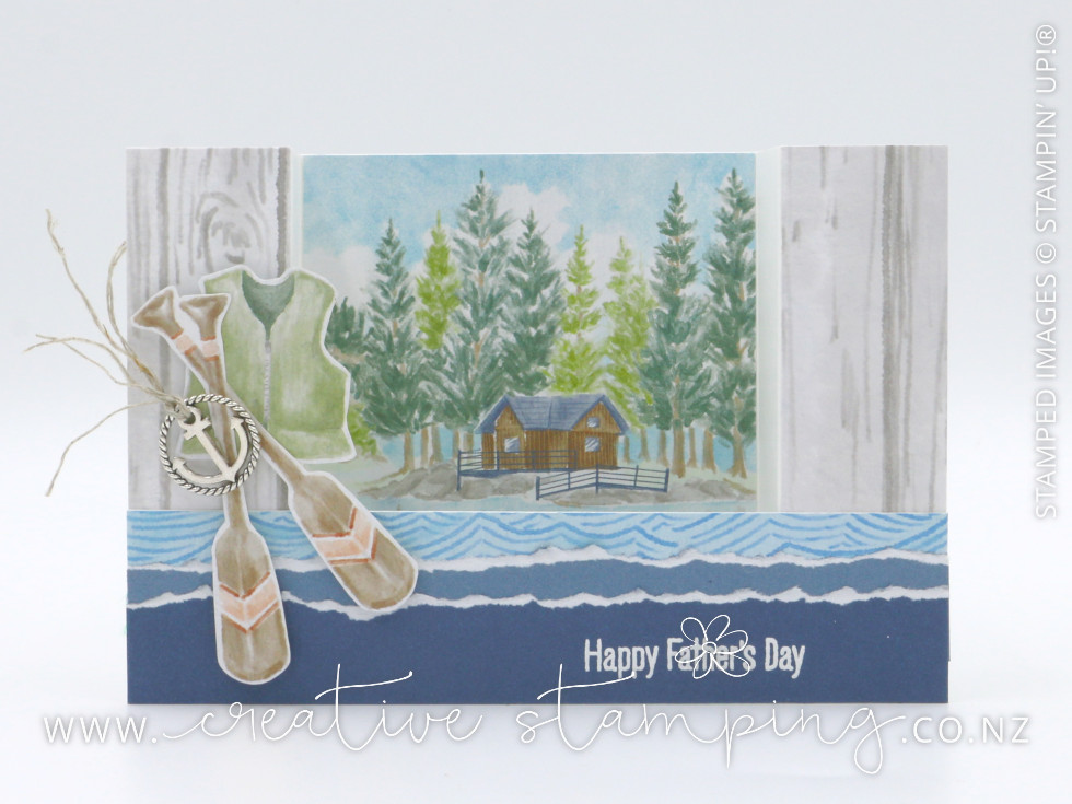 Waterside Retreat Bridge-Fold Card