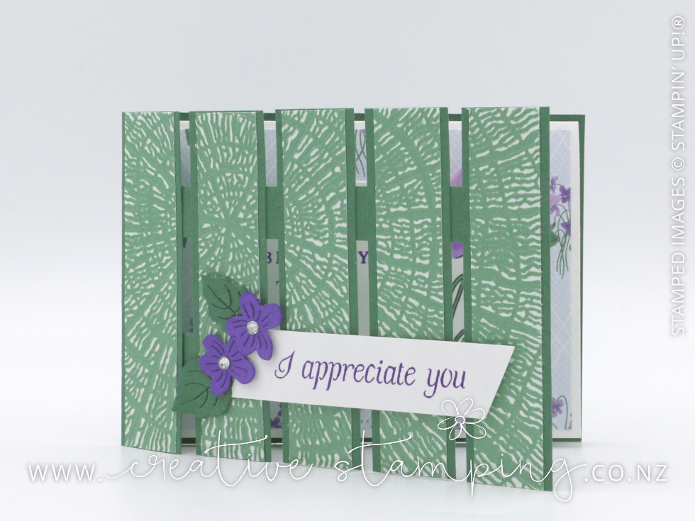 Violet Dreams Garden Gate Birthday Card