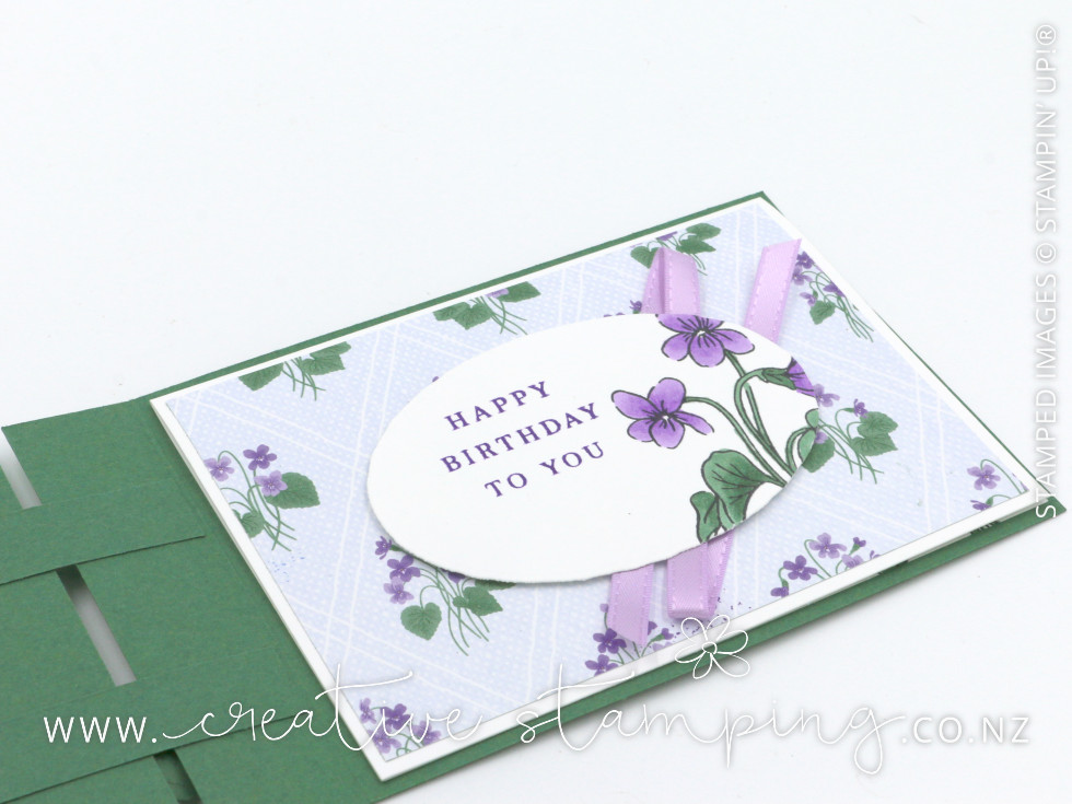 Violet Dreams Garden Gate Birthday Card
