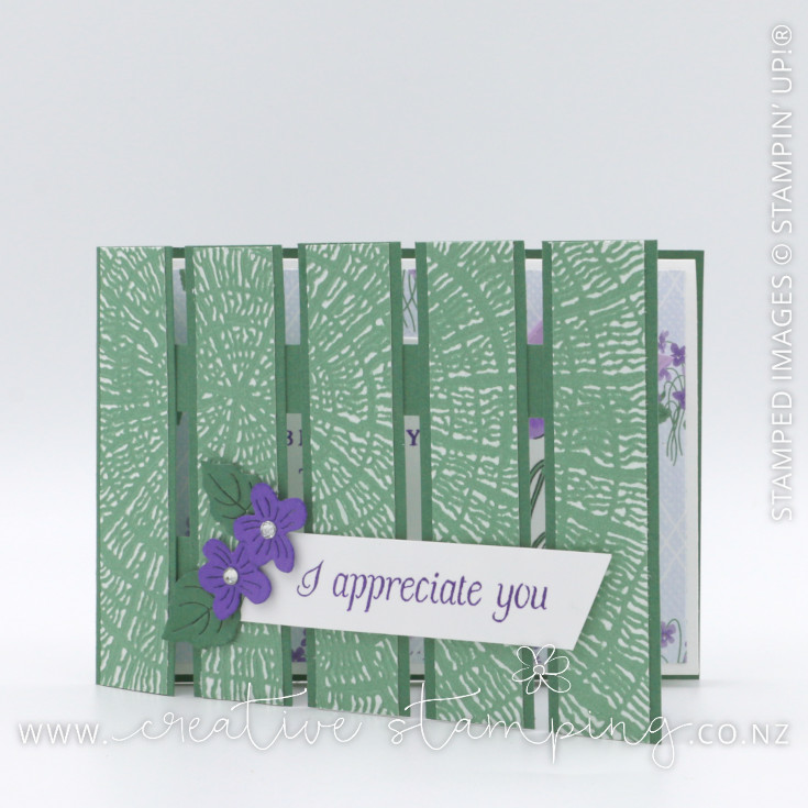 Violet Dreams Garden Gate Birthday Card
