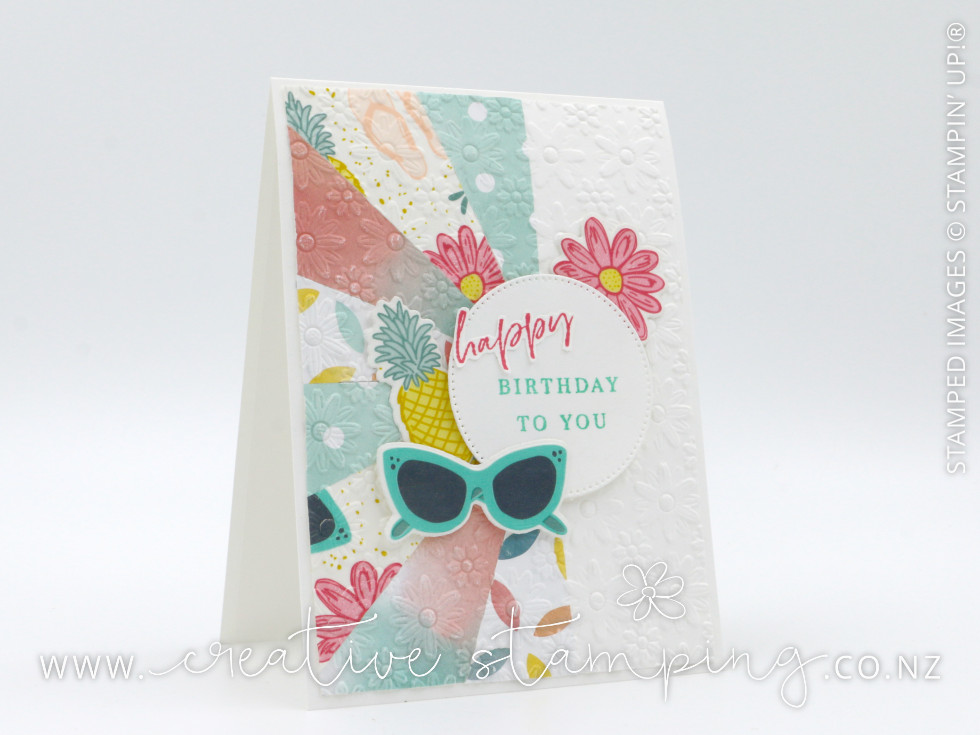 Summer Happiness Sunburst Card
