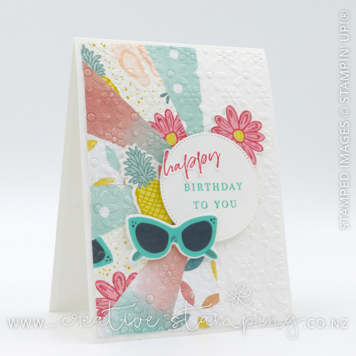 Summer Happiness Sunburst Card