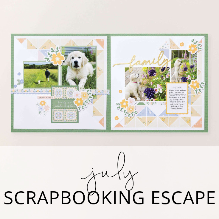 July Scrapbooking Escape | Heirloom Boutique Scrapbooking Workshop Kit July Scrapbooking Escape | Heirloom Boutique Scrapbooking Workshop Kit