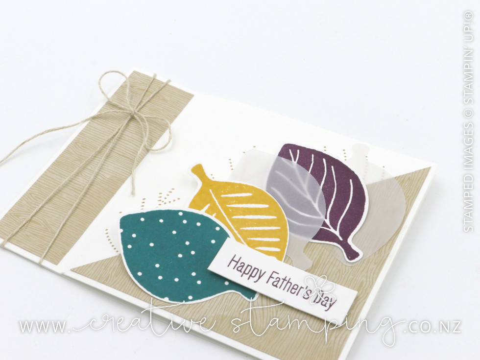 Simply Leaves Book-Fold Diagonal Easel Father's Day Card
