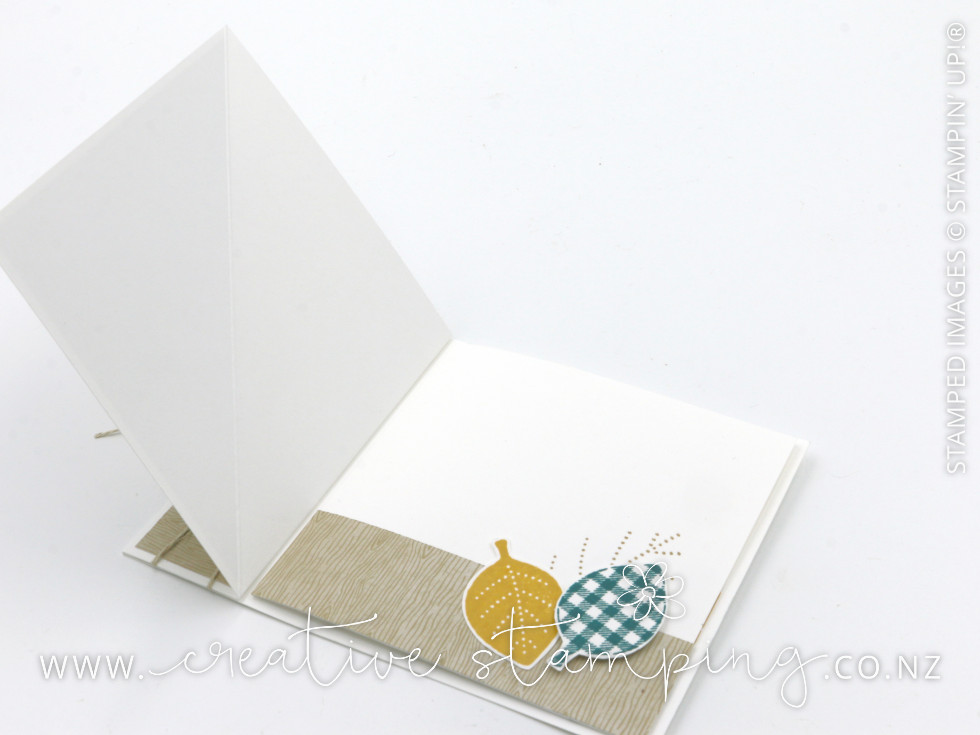 Simply Leaves Book-Fold Diagonal Easel Father's Day Card