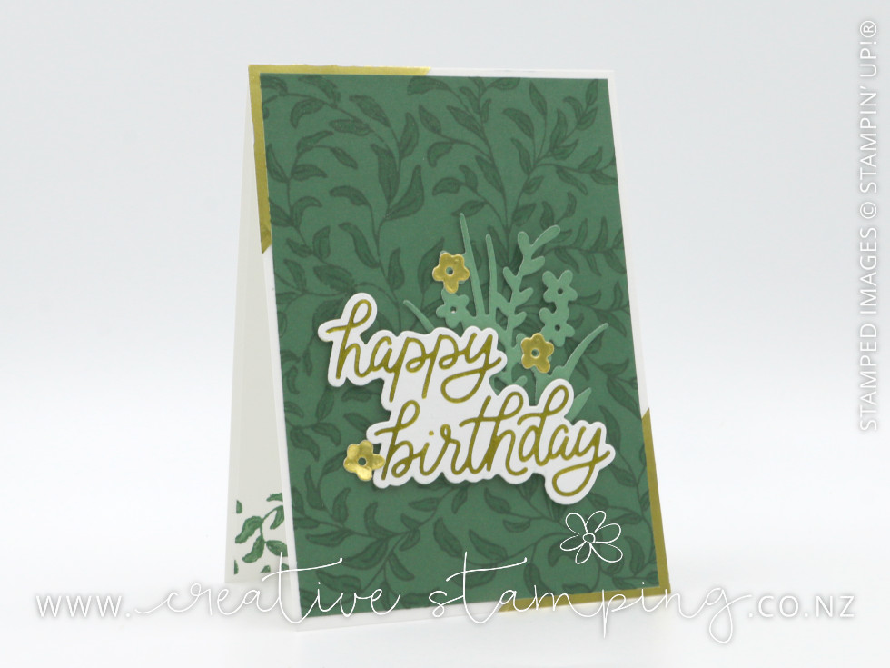 Sweet Foliage Hot Foil Birthday Card