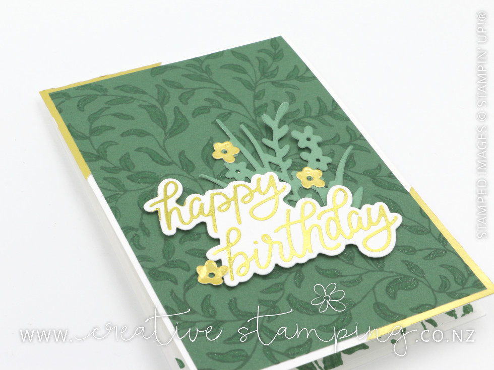 Sweet Foliage Hot Foil Birthday Card