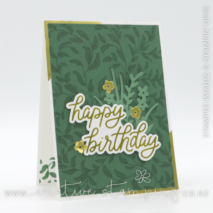 Sweet Foliage Hot Foil Birthday Card