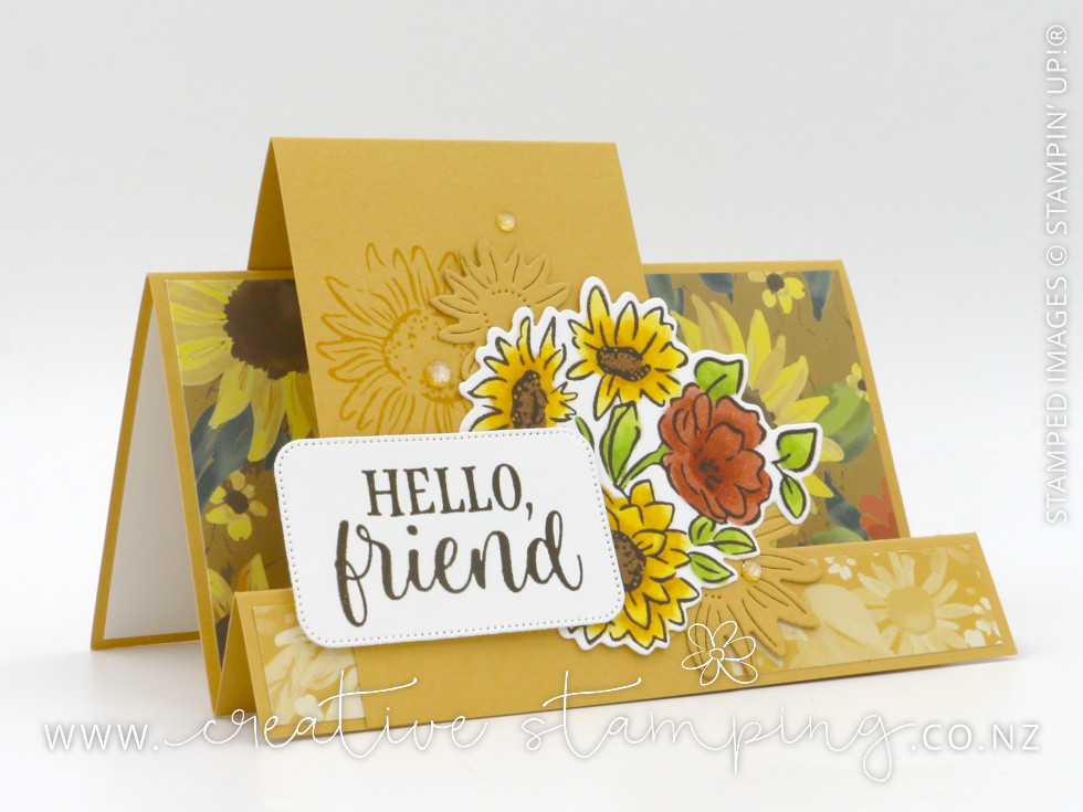 Sunflower Fields Stepped Greeting Card