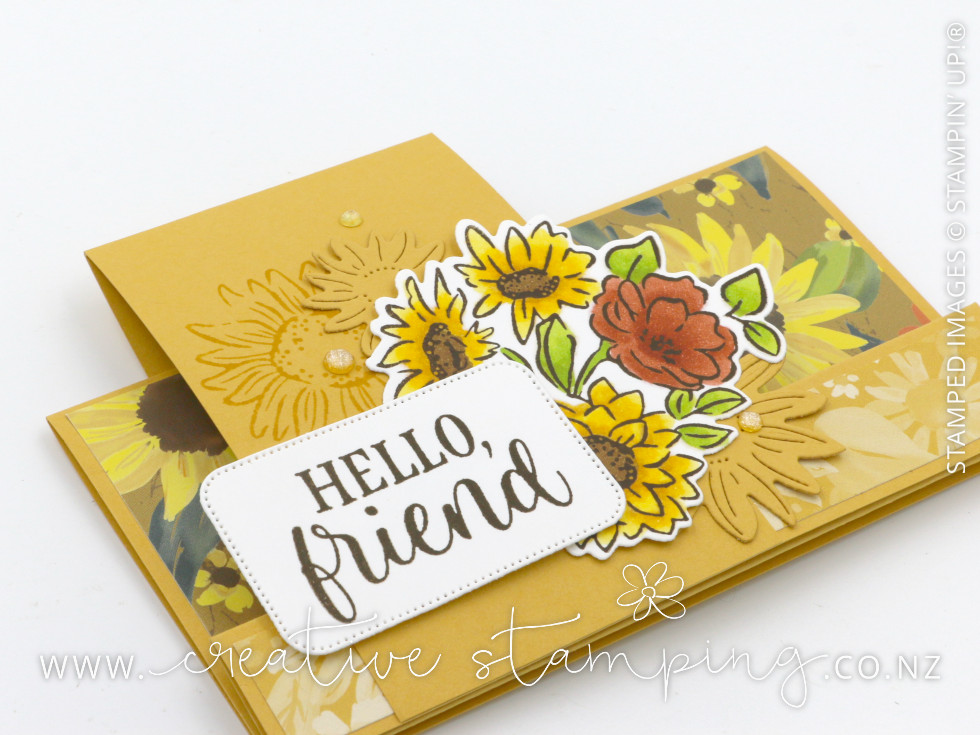 Sunflower Fields Stepped Greeting Card