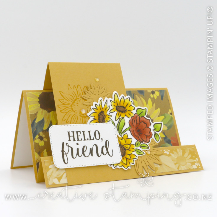 Sunflower Fields Stepped Greeting Card