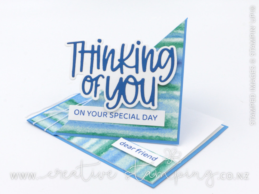 Thinking of You Book-Fold Diagonal Easel Card
