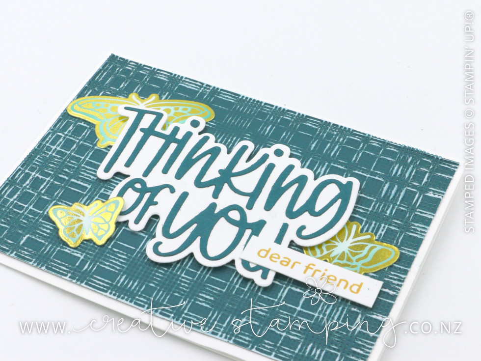 Reverse Butterfly Flight Thinking of You Card